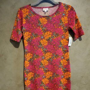 LLR, NWT, Julia, Orange and Pink Floral Dress